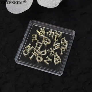 Rhinestone Alphabet Nail Charms – A–Z