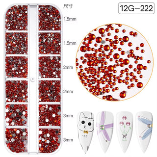 Flat Back 12 Grid Rhinestones