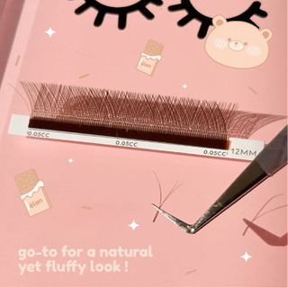 elan Brown YY Lashes + 1 mini lash adhesive