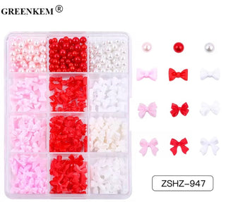 3D Coquette Bow Nail Charm Mix