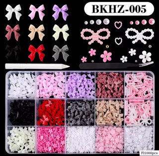 Assorted Nail Charms 15 Grid 1000-1700pc