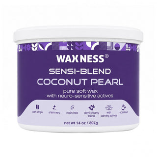 WAXNESS SENSI-BLEND DEMI-CREAMY COCONUT PEARL SOFT WAX 14 OZ / 397G