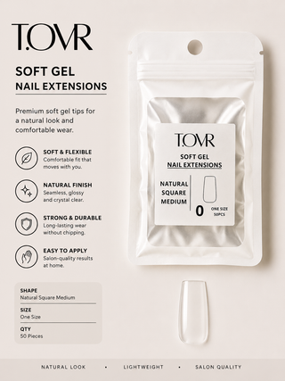 Take Over Soft Gel Natural Square Medium Refill Bag