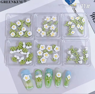 Assorted Flower Nail Charm Packs