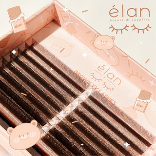 elan Brown YY Lashes + 1 mini lash adhesive