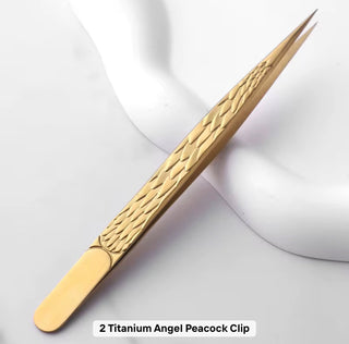 Stainless Steel Gold Angel Lash Tweezers