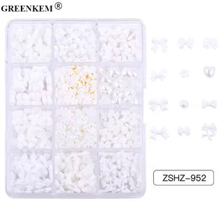 3D Coquette Bow Nail Charm Mix