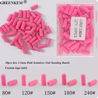 Pink Sanding bands 3mm 50ct