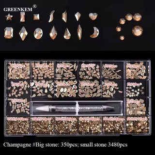 Nail Rhinestone 20 Grid Pack