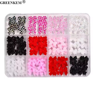 Bow Nail Charm 12 Grid Pack