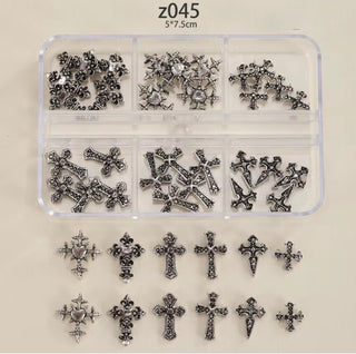 Vintage Gothic Cross Nail Charms