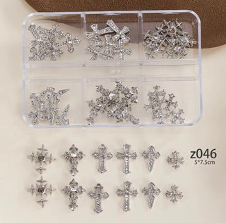 Vintage Gothic Cross Nail Charms