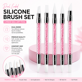 Dual Ended Silicone Brush Set 5pc