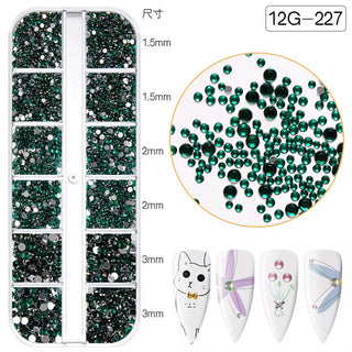 Flat Back 12 Grid Rhinestones