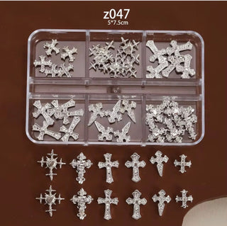 Vintage Gothic Cross Nail Charms