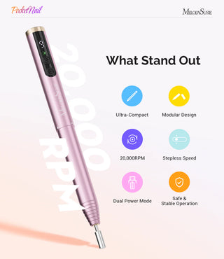 MelodySusie PC100GR Pocket Nail Drill with Power Bar