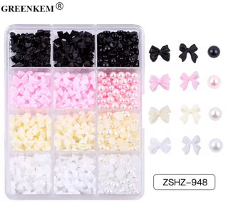 3D Coquette Bow Nail Charm Mix