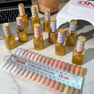 DND DIVA FROSTED CHAI COLLECTION - 30 or 36 Gel/Lacquer Duos