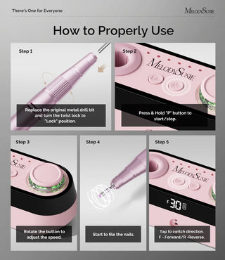 MelodySusie SC320A Desktop Multifunctional Rechargeable Nail Drill 30,000RPM