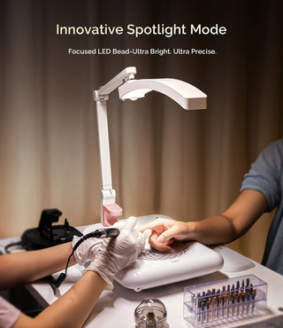 MelodySusie S-Pro29G Nail-Focused 3-Mode Manicure Table Lamp with White Mini Nail Lamp