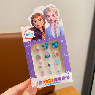 Infant Press On Nails : Frozen Ana & Elsa