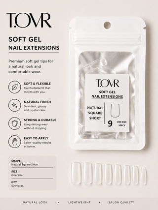 Take Over Soft Gel Natural Square Short Refill Bag