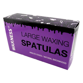WAXNESS BODY WAXING WOODEN ANGLED SPATULA APPLICATOR 100PK