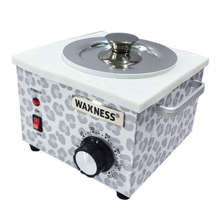WAXNESS PROFESSIONAL SINGLE WAX HEATER WN-5001 E WILD LUXE LEOPARD ELITE SERIES HOLDS 16 OZ