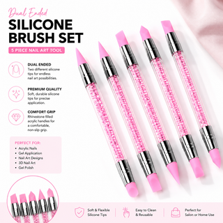 Dual Ended Silicone Brush Set 5pc