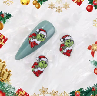 The Grinch Christmas Nail Charms 2pc per Pack