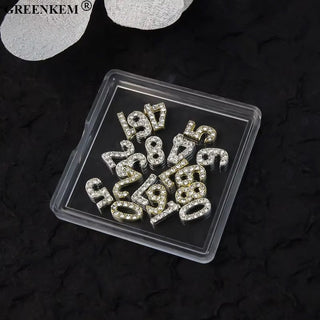 Rhinestone Number Charm Collection