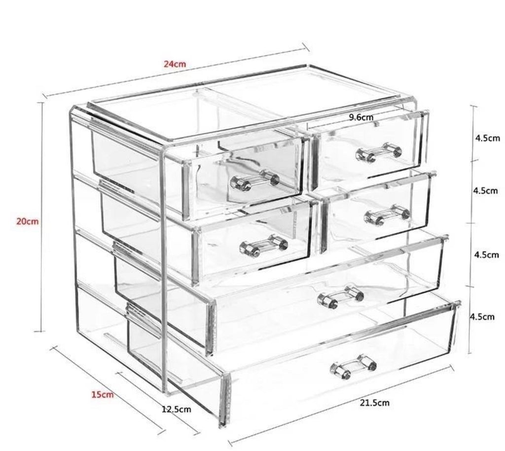 Clear 6 Drawer Storage Box – Take Over Nail & Lash Supplies