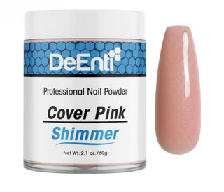 DeEnti Acrylic Nail Shimmer Powder Cover Pink 2oz