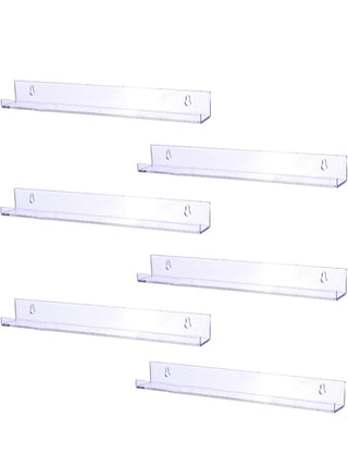 Acrylic Wall Shelves 6 pack 15 inch.