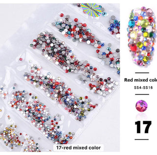 Nail Rhinestones Mixed Sizes 1728pc