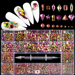 Nail Rhinestone 20 Grid Pack