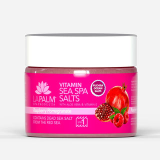 LA PALM Spa Products Vitamin Sea Spa Salts “Raspberry Pomegranate ” 12oz