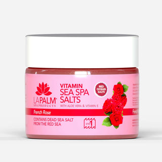 LA PALM Spa Products Vitamin Sea Spa Salts “French Rose” 12oz