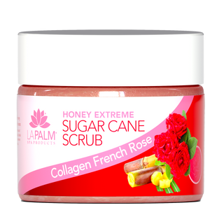 LA PALM Honey Extreme Sugar Cane Scrub “French Rose” 12oz