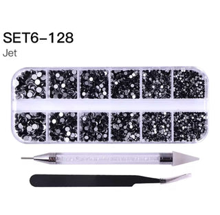12 Grid Rhinestone Pack with Pen & Tweezer