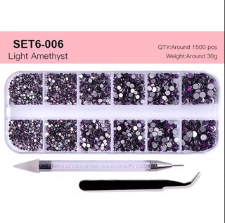12 Grid Rhinestone Pack with Pen & Tweezer