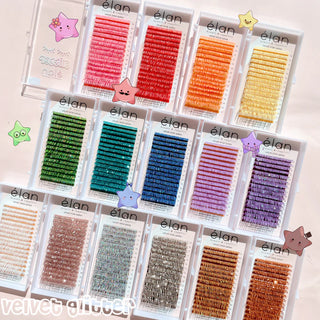 ELAN GLITTER 0.10 D MIX 10-17mm VELVET MINK LASHES