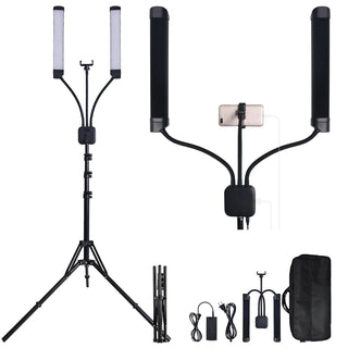 Portable LED light with stand
