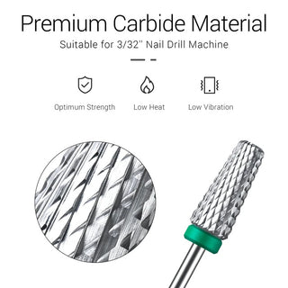 MelodySusie Tungsten Carbide Dust-A-Side Tapered Nail Drill Bit - Medium