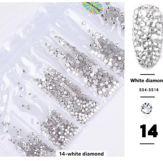 Nail Rhinestones Mixed Sizes 1728pc