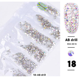 Nail Rhinestones Mixed Sizes 1728pc