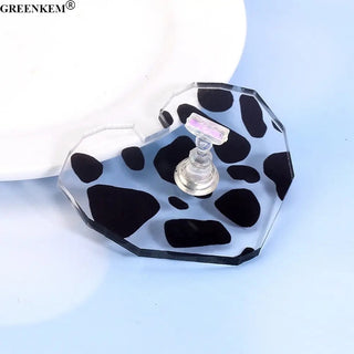 Heart Cow Print Nail Stand