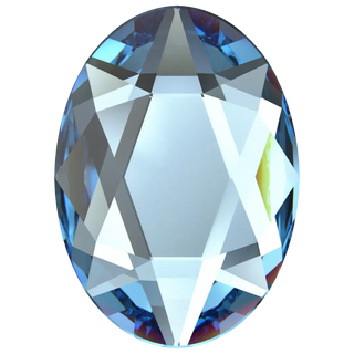 Serinity Flatback Crystals Non Hotfix Oval Aquamarine (2603)