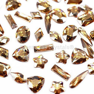 Bluestreak Crystals Serinity Rhinestones Non Hotfix Shapes Mix Crystal Golden Shadow