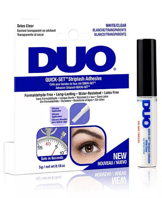DUO Quick-Set Clear False Strip Lash Adhesive (White/Clear).